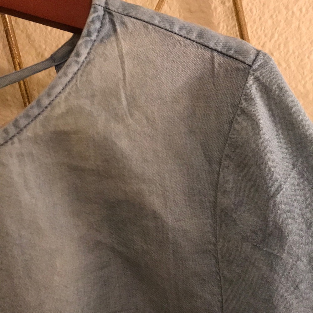 Denim Ruffle Top - Picture 5 of 9